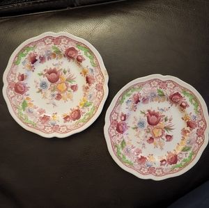 2 Vintage Dorchester Bread Plates